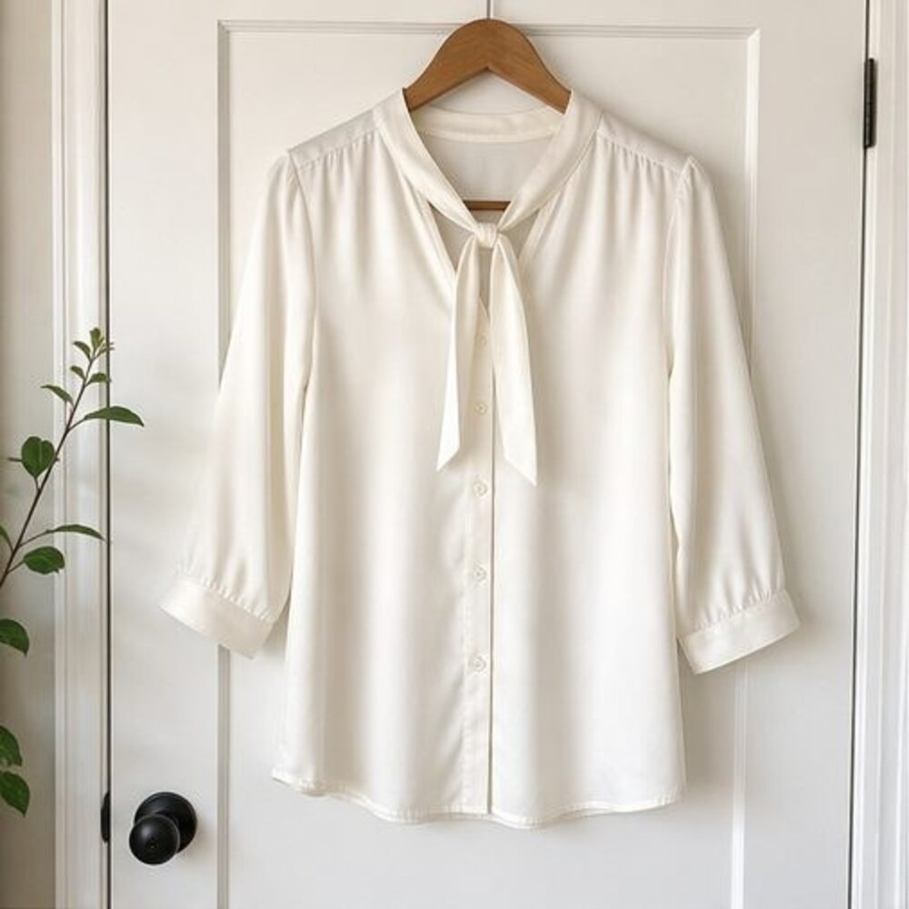 Ivory Button Blouse